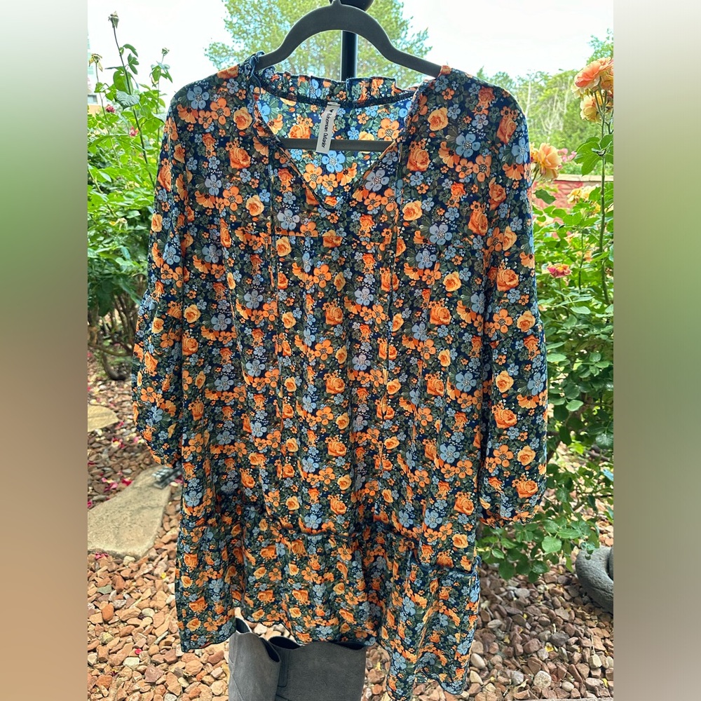 Autumn Boho Floral tunic/dress